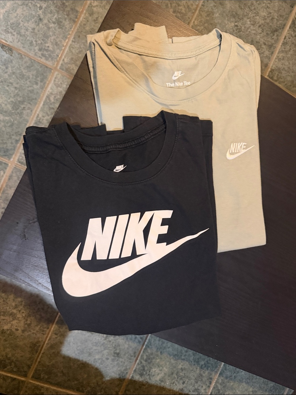 Nike Men’s Short-Sleeve Graphic Tees in Black and Tan